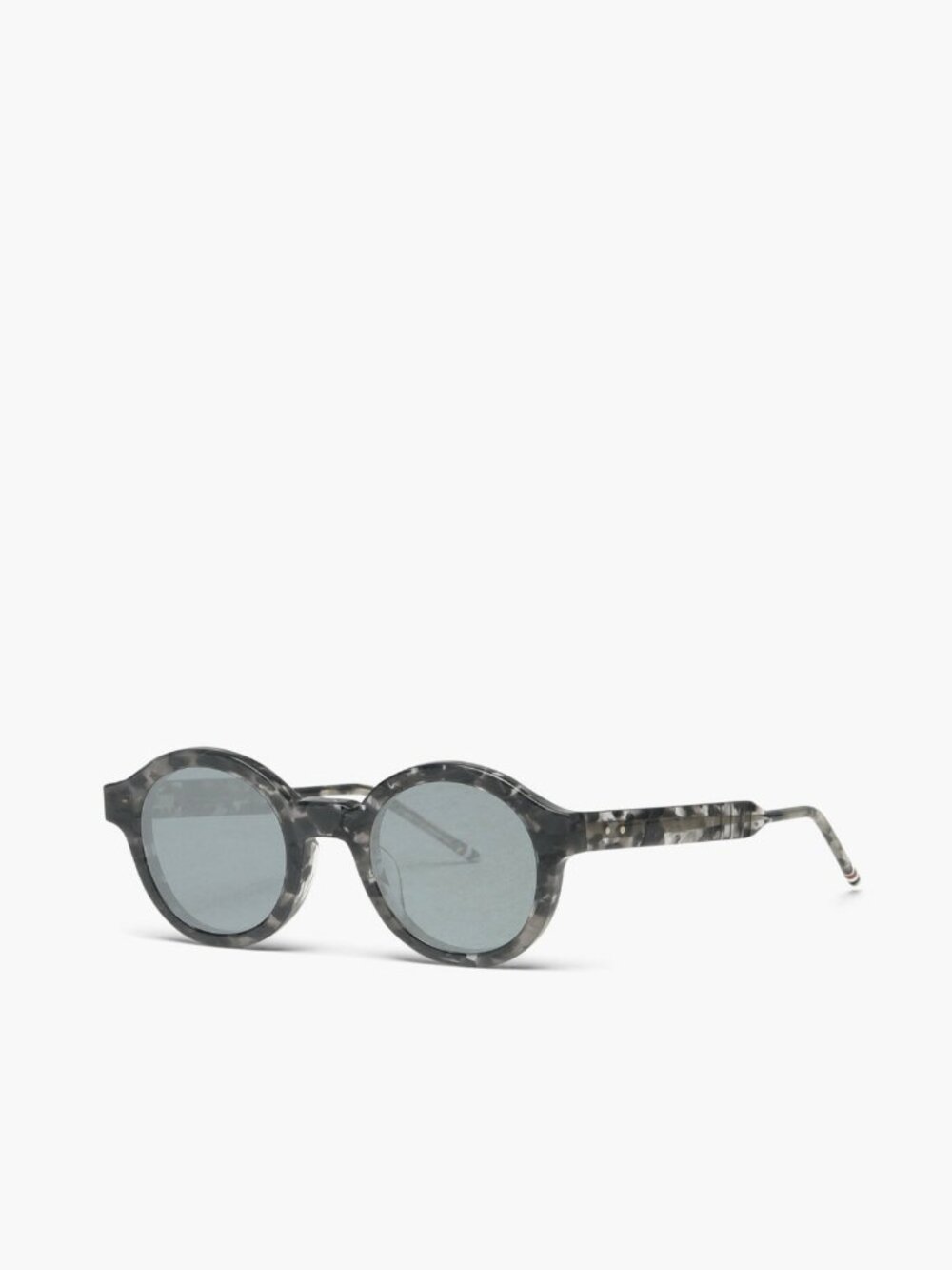 TBS411-47-03 GRT 47mm Gray Tortoise Panto Round Mirror Sunglasses Japan